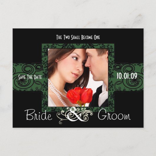 Save the Date mit Ihrem Foto Ankündigungspostkarte (Vorderseite)