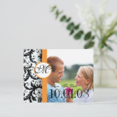 Save the Date mit Ihrem Foto Ankündigungspostkarte (Stehend Vorderseite)