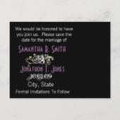 Save the Date mit Ihrem Foto Ankündigungspostkarte (Rückseite)