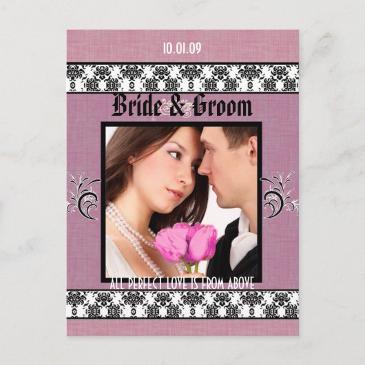 Save the Date mit Ihrem Foto Ankündigungspostkarte (Vorderseite)