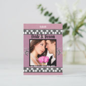 Save the Date mit Ihrem Foto Ankündigungspostkarte (Stehend Vorderseite)