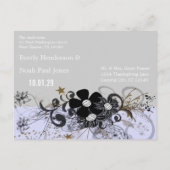 Save the Date mit IHREM Foto - Lavendel Ankündigungspostkarte (Rückseite)