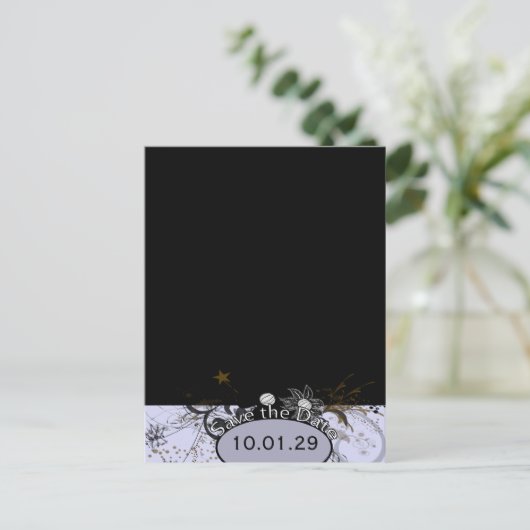 Save the Date mit IHREM Foto - Lavendel Ankündigungspostkarte (Stehend Vorderseite)