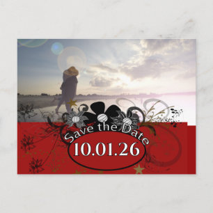 Save the Date mit IHREM Foto - Tief blush Ankündigungspostkarte