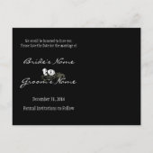 Save the Date mit Ihren Fotos Ankündigungspostkarte (Rückseite)