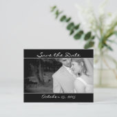 Save the Date mit Ihren Fotos Ankündigungspostkarte (Stehend Vorderseite)