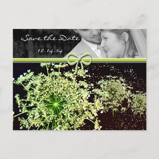 Save the Date mit Ihren Fotos Ankündigungspostkarte (Vorderseite)