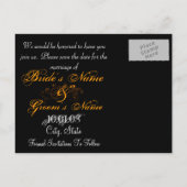 Save the Date mit IHREN Fotos - Ankündigungspostkarte (Rückseite)