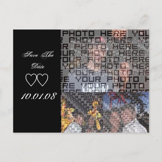 Save the Date mit IHREN Fotos - Ankündigungspostkarte (Vorderseite)