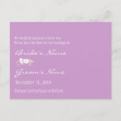 Save the Date mit Ihren Fotos Ankündigungspostkarte (Rückseite)