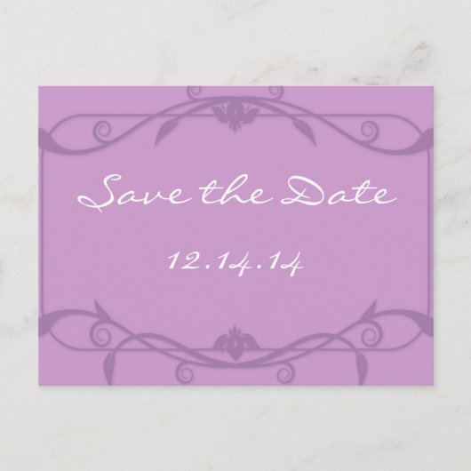 Save the Date mit Ihren Fotos Ankündigungspostkarte (Vorderseite)