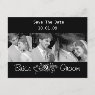 Save the Date mit Ihren Fotos Ankündigungspostkarte