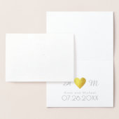 Save the Date mit Monogramm Hochzeit Folienkarte (Anzeige)