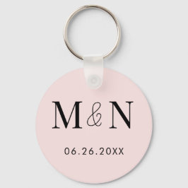 Save the Date mit Monogramm Schlüsselanhänger