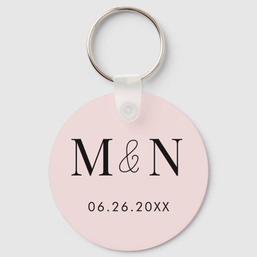 Save the Date mit Monogramm Schlüsselanhänger (Vorderseite)