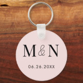 Save the Date mit Monogramm Schlüsselanhänger (Vorderseite)