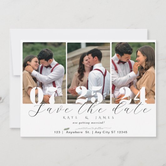 Save the Date mit QR-Code Einladung (Vorderseite)