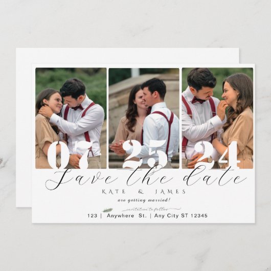 Save the Date mit QR-Code Einladung (Vorne/Hinten)