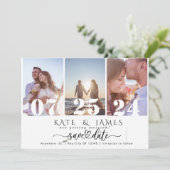 Save the Date mit QR-Code Einladung (Stehend Vorderseite)