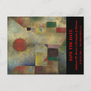 Save the Date mit "rotem Ballon"/Website Ankündigungspostkarte