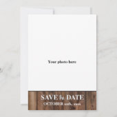 Save the Date mit rustikaler, antlerischer romanti Einladung (Rückseite)