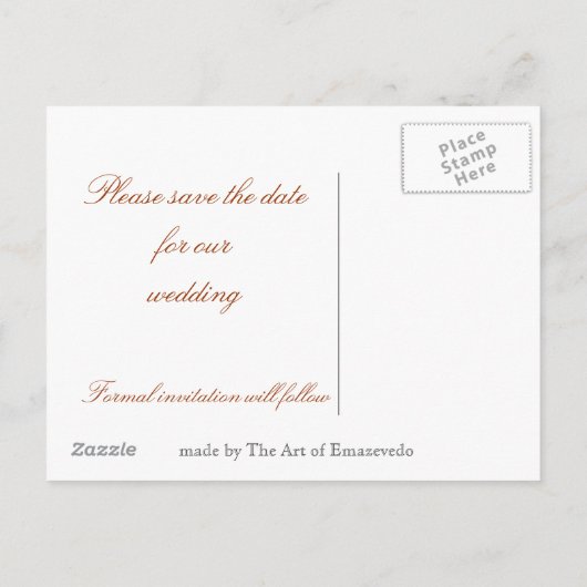 Save the Date mit Swans rosa Karte (Rückseite)