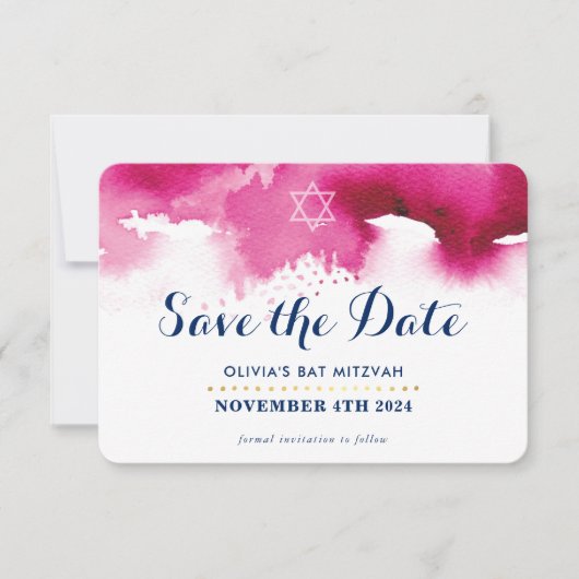 SAVE THE DATE MITZVAH DANKESKARTE (Vorderseite)