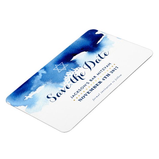 SAVE THE DATE MITZVAH MAGNET (Linke Seite)