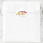 Save the Date mocha braune Hochzeit Verlobung Sieg Runder Aufkleber (Tasche)