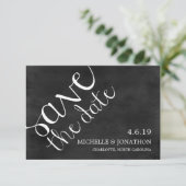 Save The Date | Mod Pen Chalkboard (Stehend Vorderseite)
