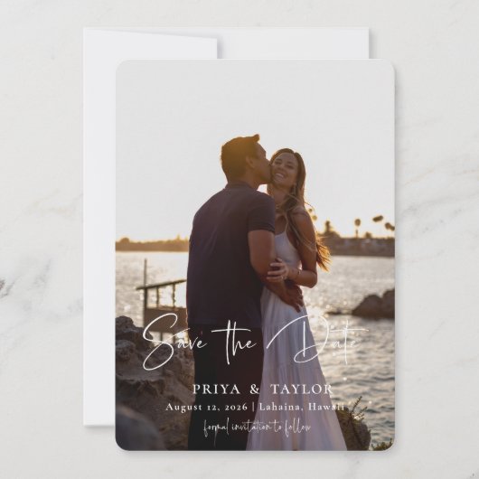 Save the Date Mod-Script-Fotokarte (Vorderseite)