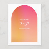 Save the Date Modern Boho Arch Einladung Flyer (Hinten)