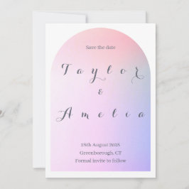 Save the Date Modern Boho Arch Pink Lilac