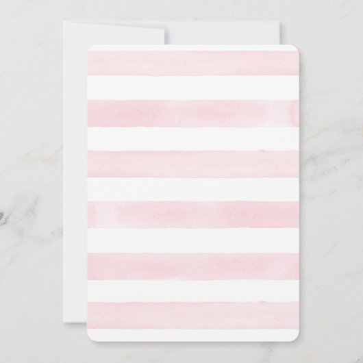 Save the Date Moderne Aquarellblumen-Rose Einladung (Rückseite)