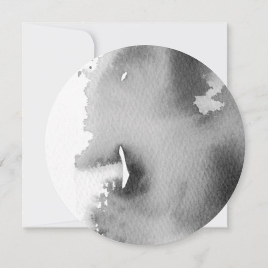 SAVE THE DATE moderne boho mandala graue Wasserfar Einladung (Rückseite)