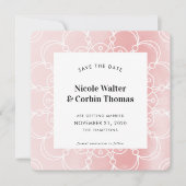 SAVE THE DATE moderne boho mandala rosa Aquarellfa Einladung (Vorderseite)