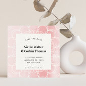 SAVE THE DATE moderne boho mandala rosa Aquarellfa Einladung