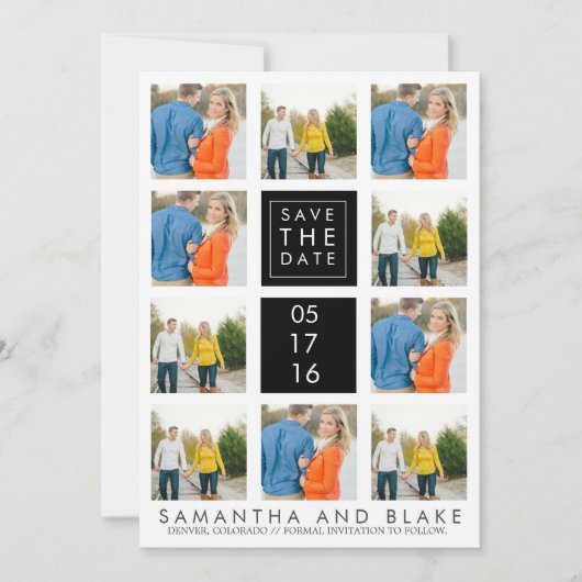 Save the Date Moderne Collage | ABWEICHUNGEN (Vorderseite)