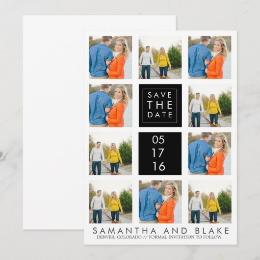 Save the Date Moderne Collage | ABWEICHUNGEN (Vorne/Hinten)