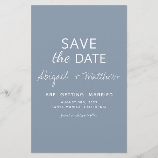 Save the Date Moderne Einladung (Rückseite)