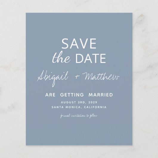 Save the Date Moderne Einladung (Rückseite)