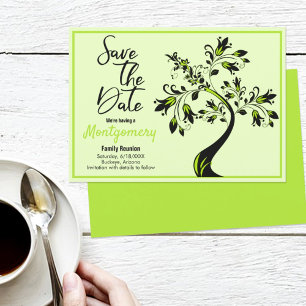 Save The Date   Moderne Familienzusammenkunft mit  Ankündigung