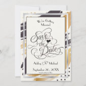 Save the Date Moderne Farbstiche und Typografie (Vorderseite)