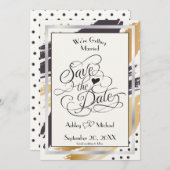 Save the Date Moderne Farbstiche und Typografie (Vorne/Hinten)