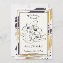 Save the Date Moderne Farbstiche und Typografie