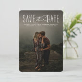 Save the Date moderne Foto-Ankündigung (Stehend Vorderseite)
