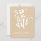 SAVE THE DATE moderne Kalligraphie-Schrift Weizen (Vorderseite)
