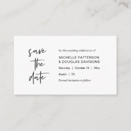 Save the Date, moderne minimalistische Einschließk Begleitkarte