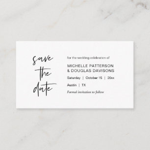 Save the Date, moderne minimalistische Einschließk Begleitkarte