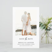 Save the Date Moderne Minimalistische Haushaltshoc (Stehend Vorderseite)